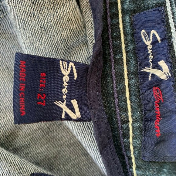 Seven 7 Women's Shorts Size 27 Denim Cuffed Zip Up - Picture 8 of 10